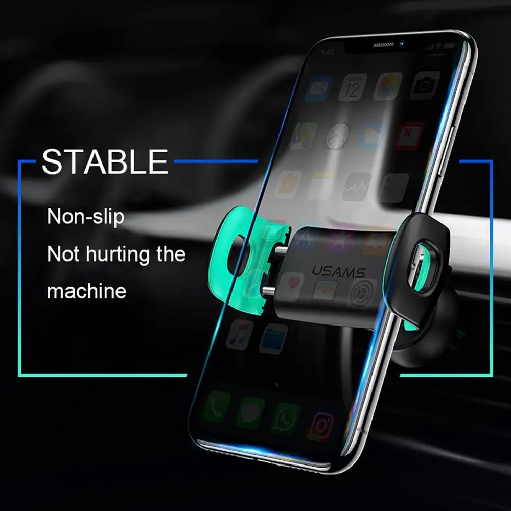 

360 Degree Rotation Mobile Phone Air Vent Bracket Smartphone Car Holder for iPhone for Huawei Portable Car Phone Mount