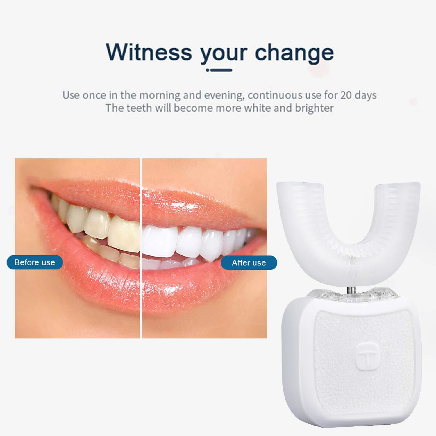 Отбеливание зубов U ультра звуковая электрическая зубная щетка usb зарядка интеллектуальная IPX7 Водонепроницаемая Автоматическая звуковая зубная щетка для ухода за полостью рта