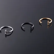 Нержавеющая сталь, титановая сталь, накладное кольцо для губ, зажим для губ, для ногтей, носа, ногтей, бровей, носа, кольцо без отверстия для мужчин и женщин