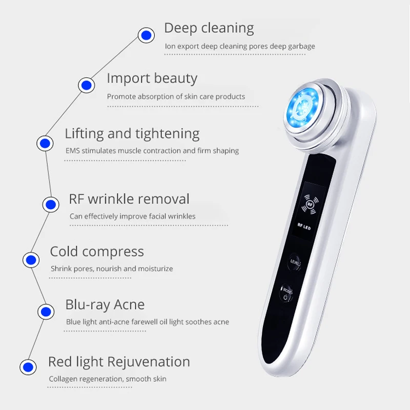 Cold & Hot RF Face Skin Rejuvenation Portable Beauty Instrument   Skin Care Equipment Facial Tools