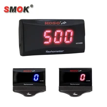 Koso mini medidor de rpm digital quadrado display lcd do motor tach hora tacômetro medidor para a corrida da motocicleta bmw yamaha kawasaki