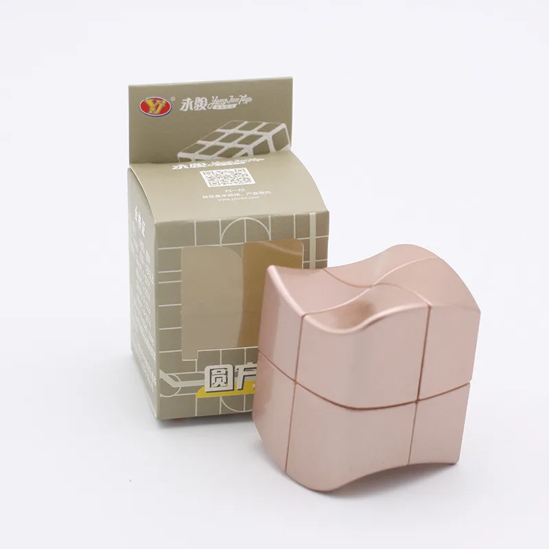 YJ Yongjun Yuanfang 2x2 кубики странной формы трудно скоростные кубики розовый Золотой Серебряный 2X2 твист развивающие игрушки игра нео-Кубы