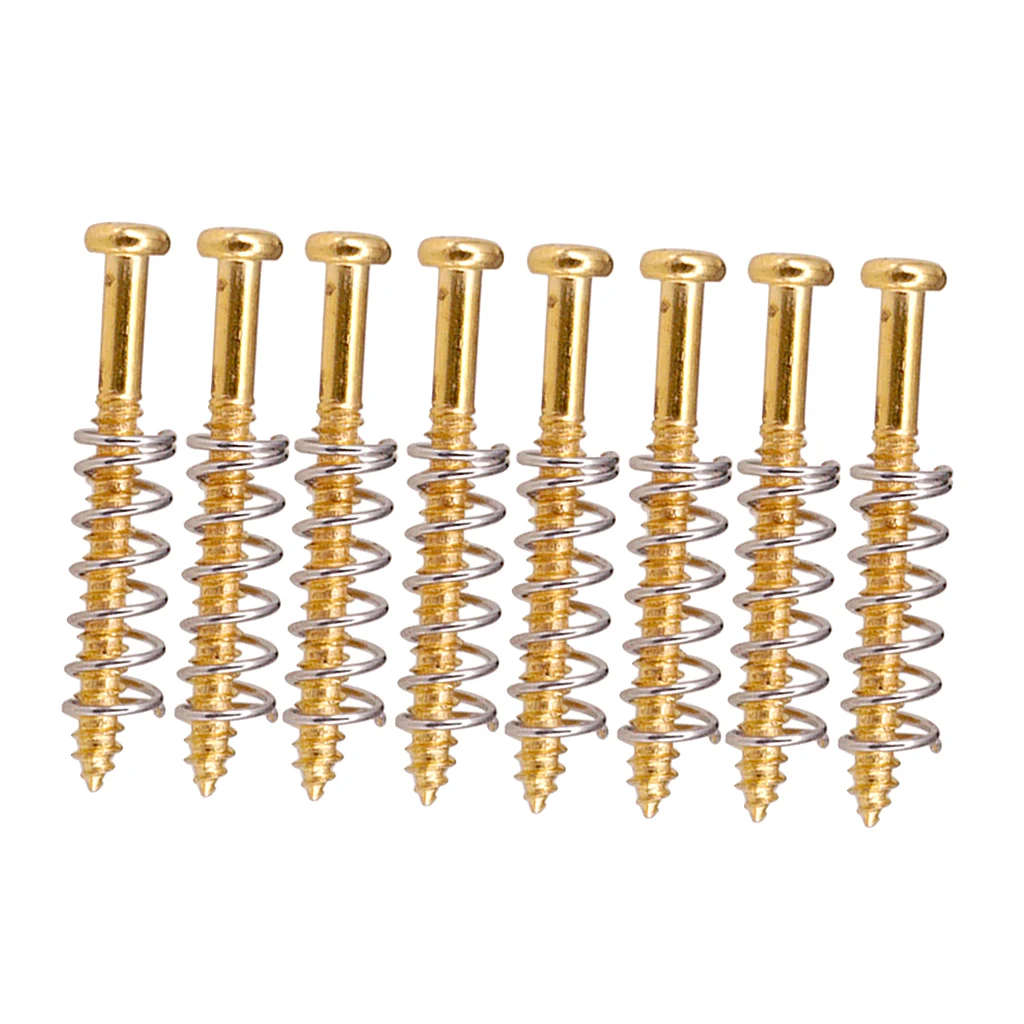 8pcs Screws + 8pcs Springs Iron for Guitar Bass Pickups Frame