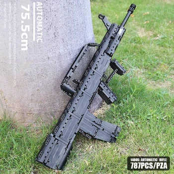 

787pcs QBZ 95 Automatic Rifle Gun Model Building Blocks Technic Guns Bricks PUBG Military SWAT Weapon Toys for Children Gift