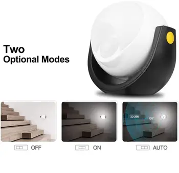 

Portable LED Night Lights PIR Motion Sensor Night Light Battery Powered with 3 Flexible Prongs for Indoor Outdoor Use