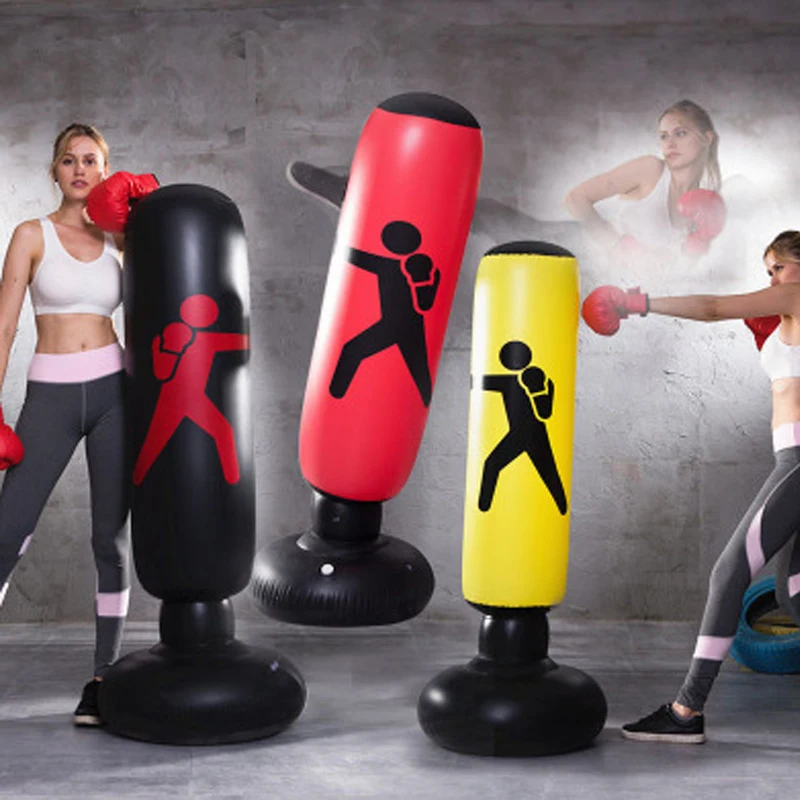Air Pump Kick Art Free-Standing Heavy Duty Musculation Sandbag Boxing Punch Bag 