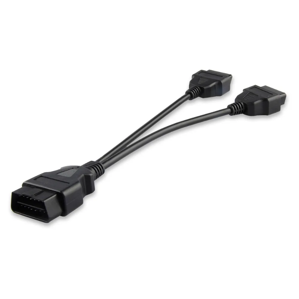 Лучшее качество OBD2 16 Pin кабель удлинитель SplitterCables OBD 16Pin кабель 1-2 OBD ODB2 разъем Dia штекер двойной женский Ycar acce