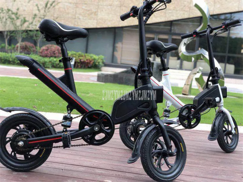 Мини-Электрический велосипед 12 дюймов колеса складной электрический скутер велосипед вместо того, чтобы ходить для Для мужчин Для женщин, фара для электровелосипеда в пройденное расстояние в милях 20-25 км V1