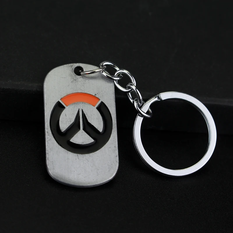 Серебристый Популярные игры, винтажные брелки Overwatch, аниме, брелок для ключей, ювелирные изделия для мужчин, chaviro Llaveros - Цвет: Серебристый