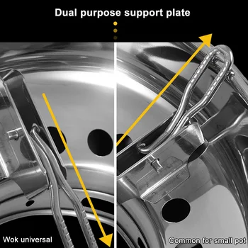 

Home Double Layer Gather Fire Kitchen Stainless Steel Universal Gas Stove Cover Restaurant Windproof Outdoor Camping Pot Holder