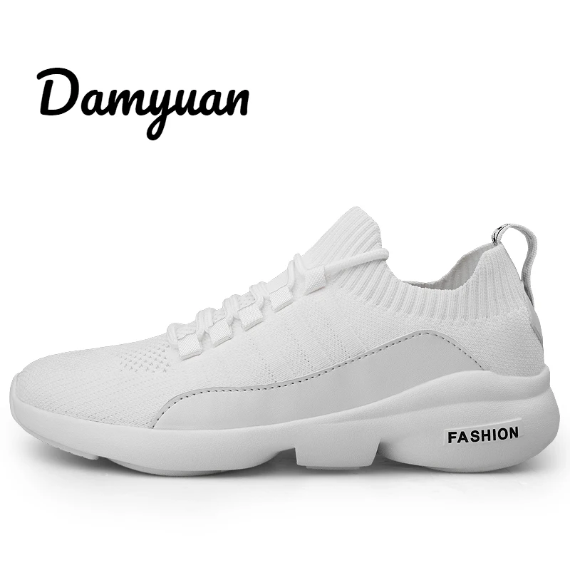 Damyuan Men's Casual Shoes Men's Shoes Size 46 47 Footwear Sneakers Sport Fashion Footwear Women Shoes New Fashion Lovers Shoes - Цвет: X669 White