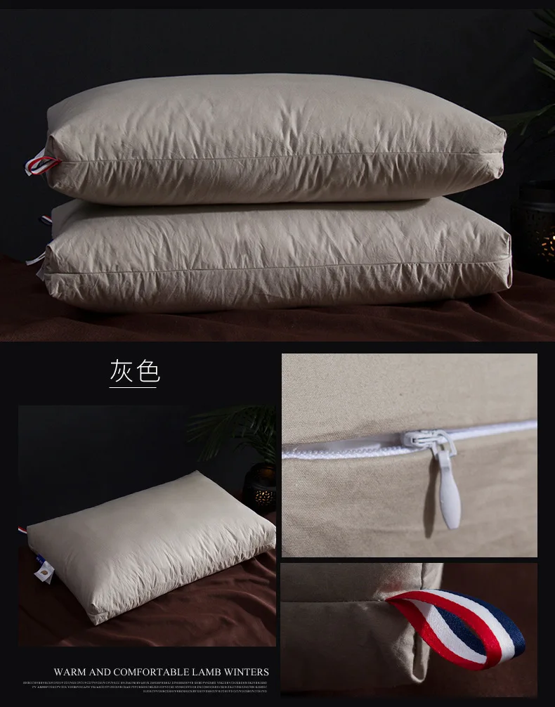 Подушка с объемным изображением белой утки/гусиного пуха, стандартный Антибактериальный элегантный домашний текстиль, новая подушка с настоящим утиным пухом 48*74 см