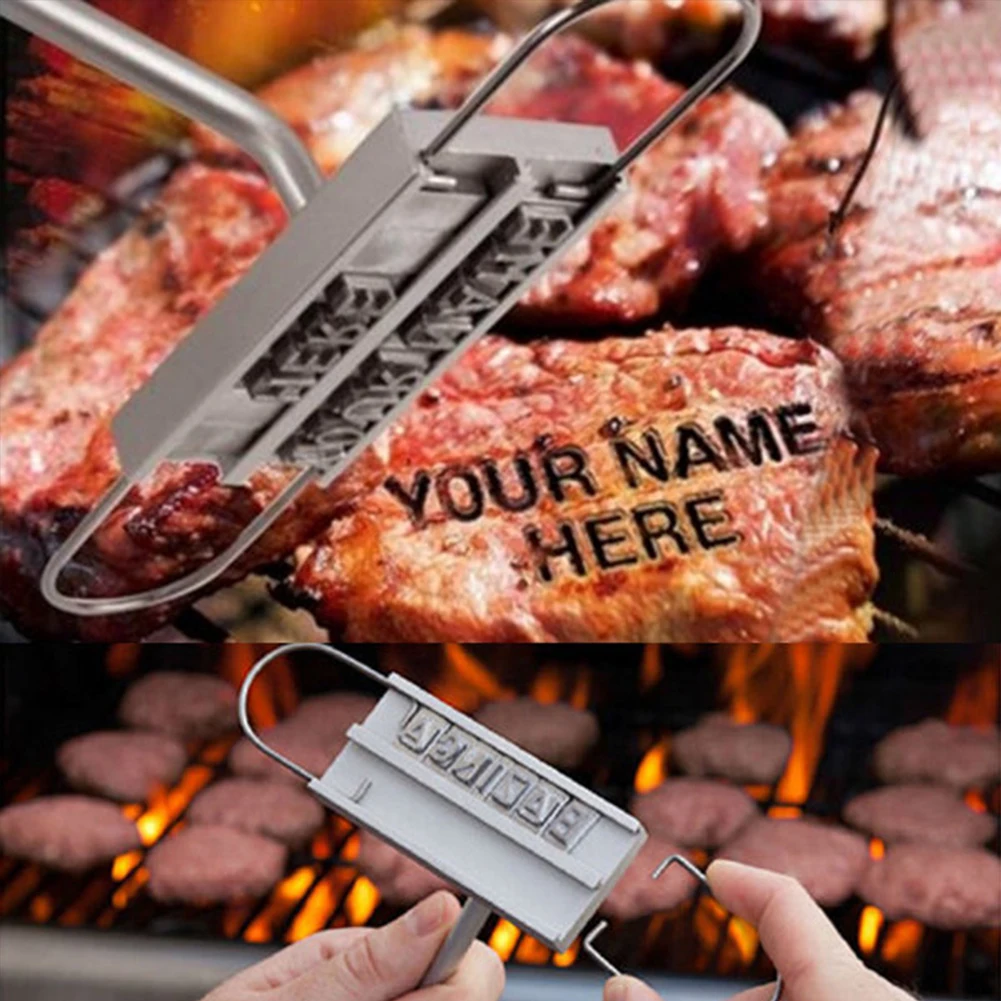 Барбекю Стейк мясо названия бренд пресс Stamper барбекю ID брендинг железные инструменты со сменными 55 буквами