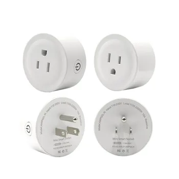 

50pcs Remote Control Home mini Smart Socket WiFi Wireless Timer Switch Outlet US plug For Google Home App Control Amazon Alexa