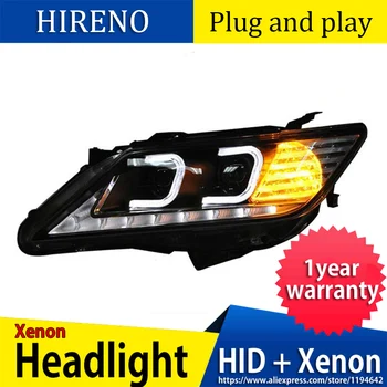 

Car Styling Head Lamp Case For Toyota Camry V50 Headlights 2012 2013 2014 LED Headlight DRL H7 HID Xenon Low Beam bi-xenon lens