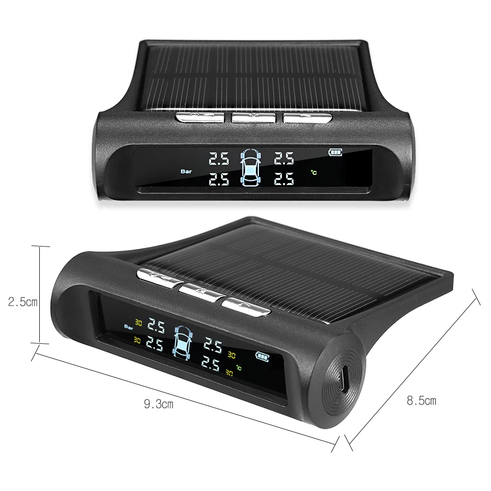 Система контроля давления в шинах TPMS Универсальная беспроводная с 4 внешними