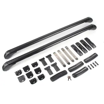

Anti Theft Car Roof Bars Adjustable Cross Bar System Universal Car Travel Luggage Carrier Lockable Aluminum Bars Rack