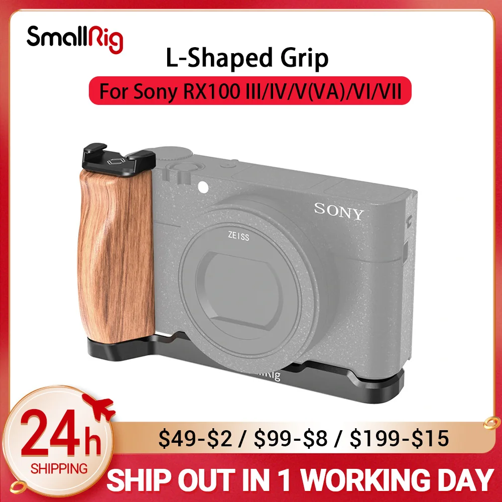Smallrig Rx100 M6 Camera Vlog L-shaped Wooden Grip W/ Cold 正規取扱店紹介 RX100M3 SmallRig デジタルカメラ