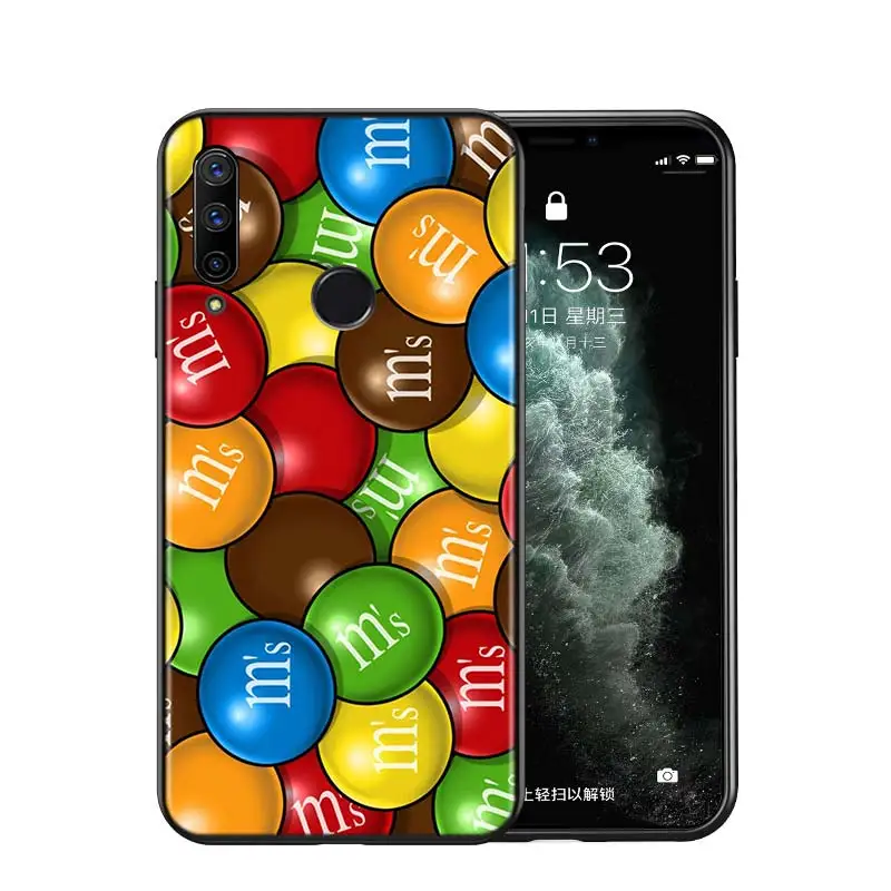 Silicone Cover Cute M&M‘s Chocolate For Huawei Honor 9 9X 9N 8S 8C 8X 8A V9 8 7S 7A 7C Pro lite Prime Play 3E Phone Case