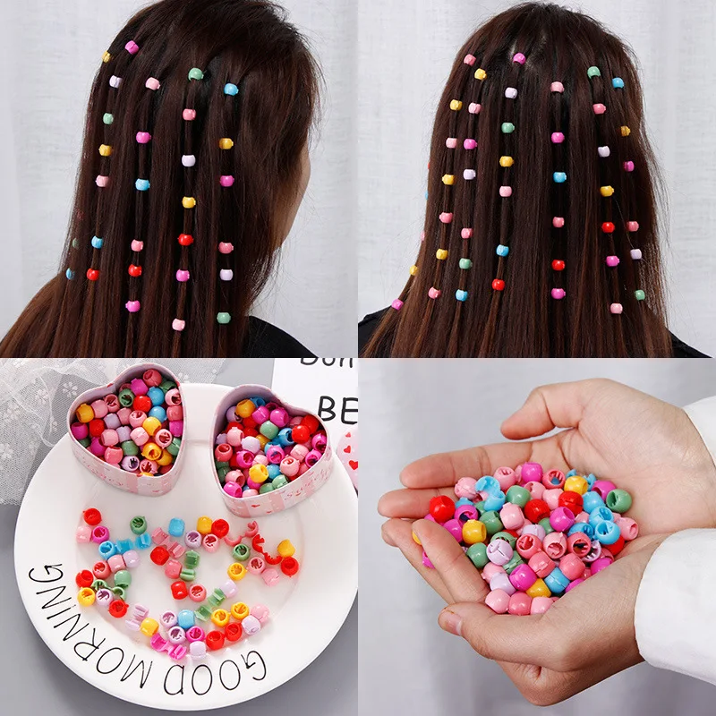 40pcs Mini Hair Claw Clips For Women Girls Cute Candy Colors Plastic Hairpins Braids Maker Beads Headwear Accessories | Детская одежда