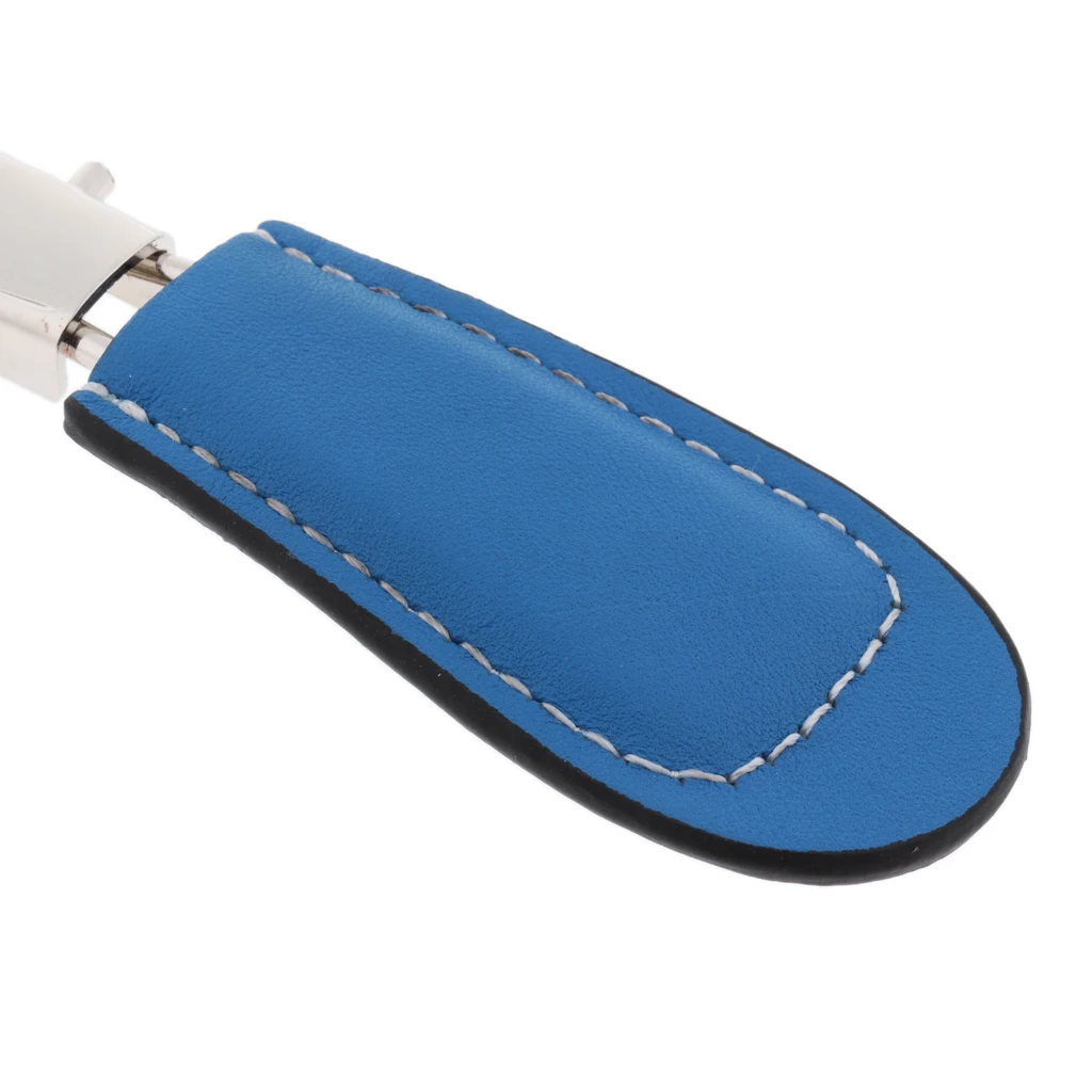 Stainless Steel Shoe Horn Portable Shoes Lifter with PU Leather Strap for Boots and Shoes