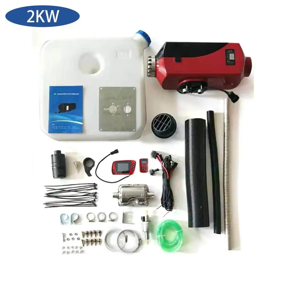 12V 8Kw Air Heater Diesel Heater Parking Heater Air Heater Car Truck Boat Universal Air Heater Red Black