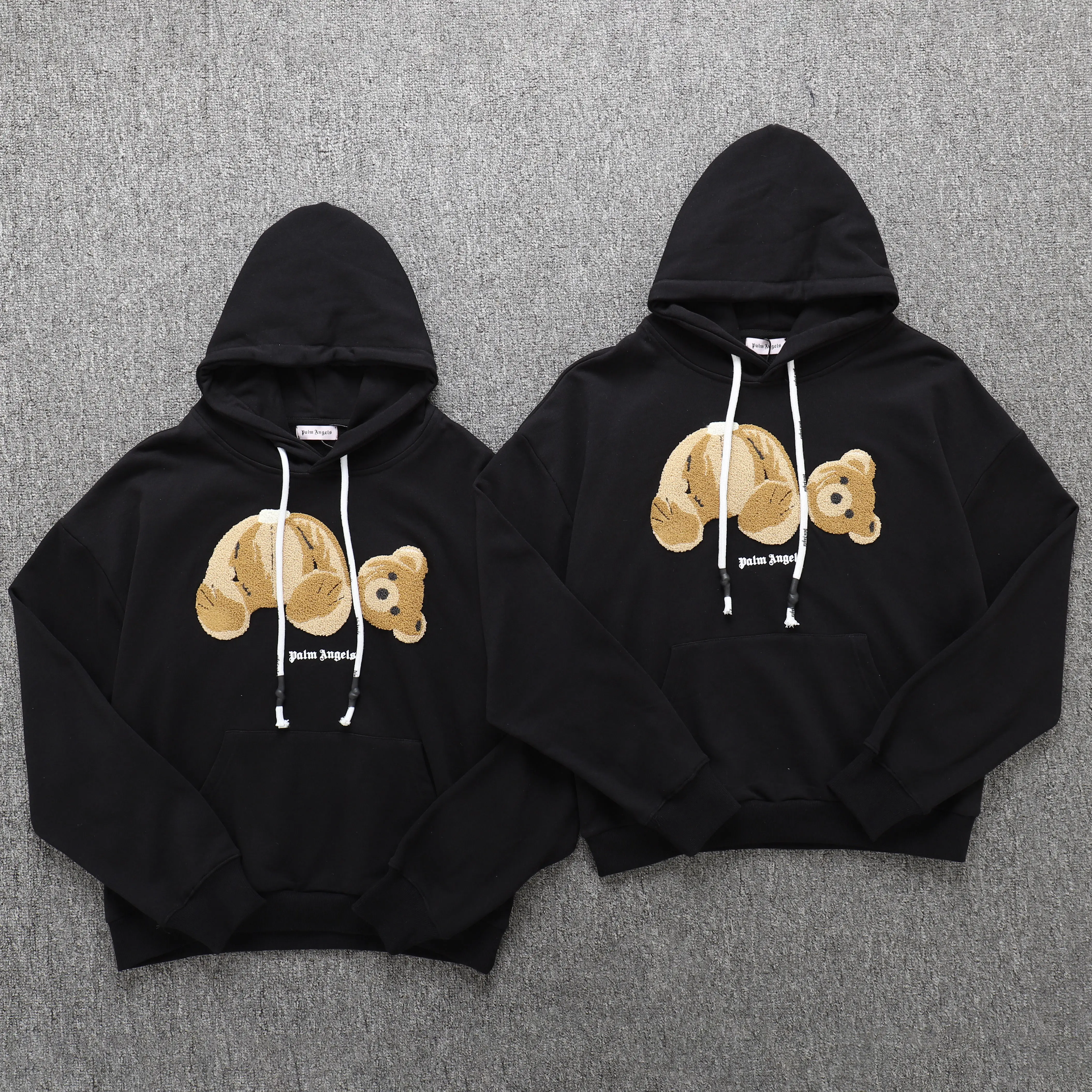 

Fashion Trend Men's Wear Palm Angels Broken Bear Embroidered Hoodie Palm Angels Black Head Pullover M-XL