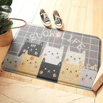 

Environmental Floor Mat PVC Bedroom Home Kitchen Mat Bathroom Mat Cat House Decoration Dining Room Sofa