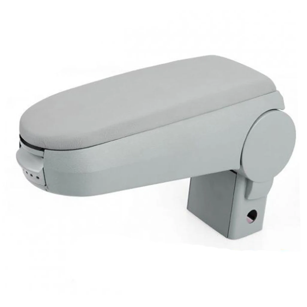Gray Leatherette Center Console Armrest Box For 1998-2007 VW Volkswagen Golf 4 Bora MK4