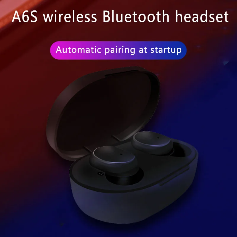 

A6S Wireless Bluetooth Earphone Sports Earbuds Bluetooth 5.0 TWS Headsets Noise Cancelling For Xiaomi iPhone Huawei Samsung