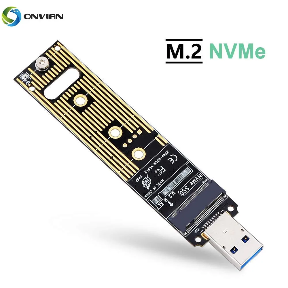 Goede Onvian M.2 NVME USB 3.1 Adapter M Key M.2 NGFF NVME naar USB Card Hoge Prestaties 10 Gbps USB 3.1 Gen 2 Bridge Chip SSD