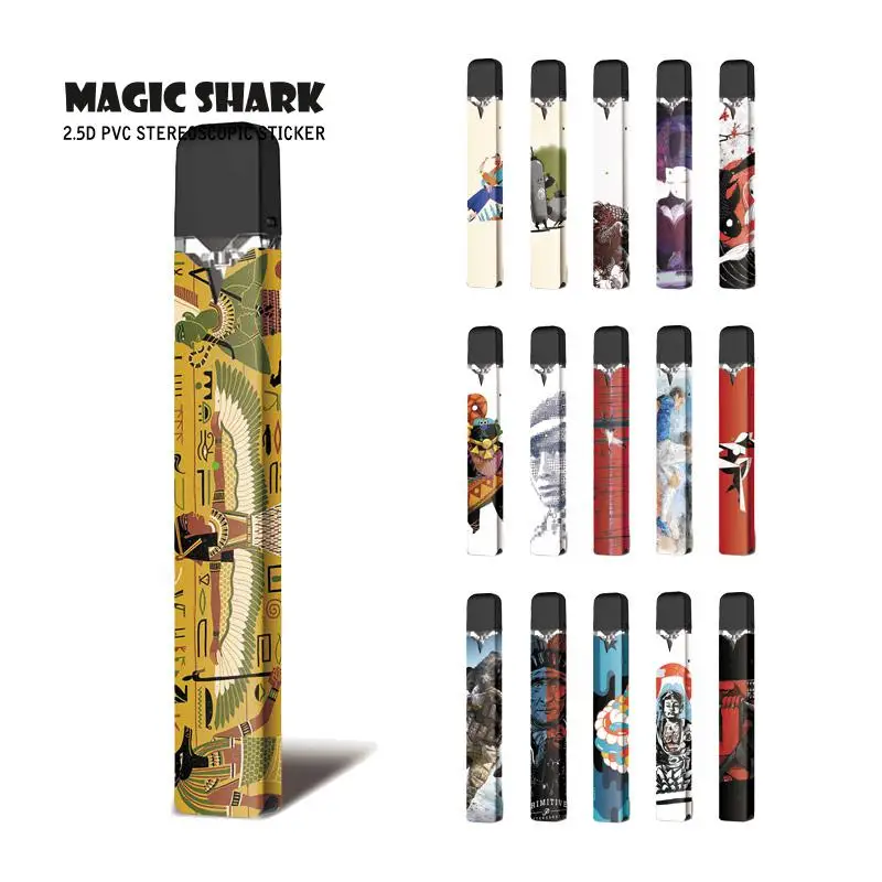 

Magic Shark High Quality Giraffe Fish Buddha Statue Film No Fade Vape Cover Pod Case Sticker For OVNS W01 Kit