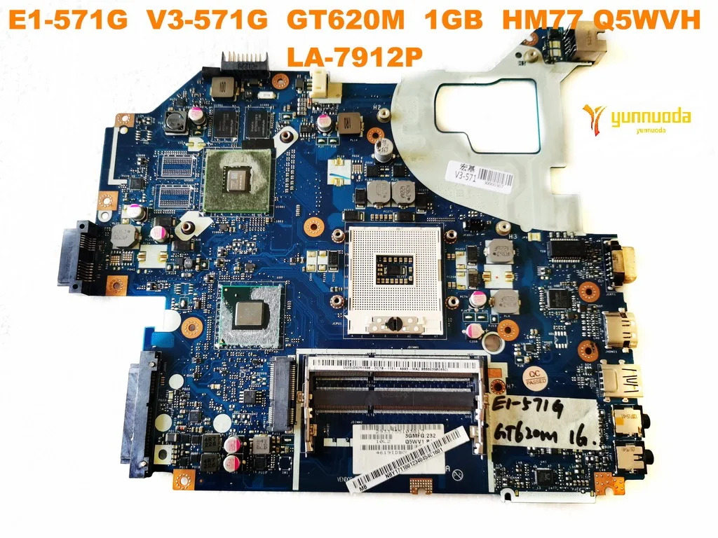 Для ACER E1-571G Материнская плата ноутбука E1-571G V3-571G GT620M 1 ГБ HM77 Q5WVH LA-7912P испытанное хорошее