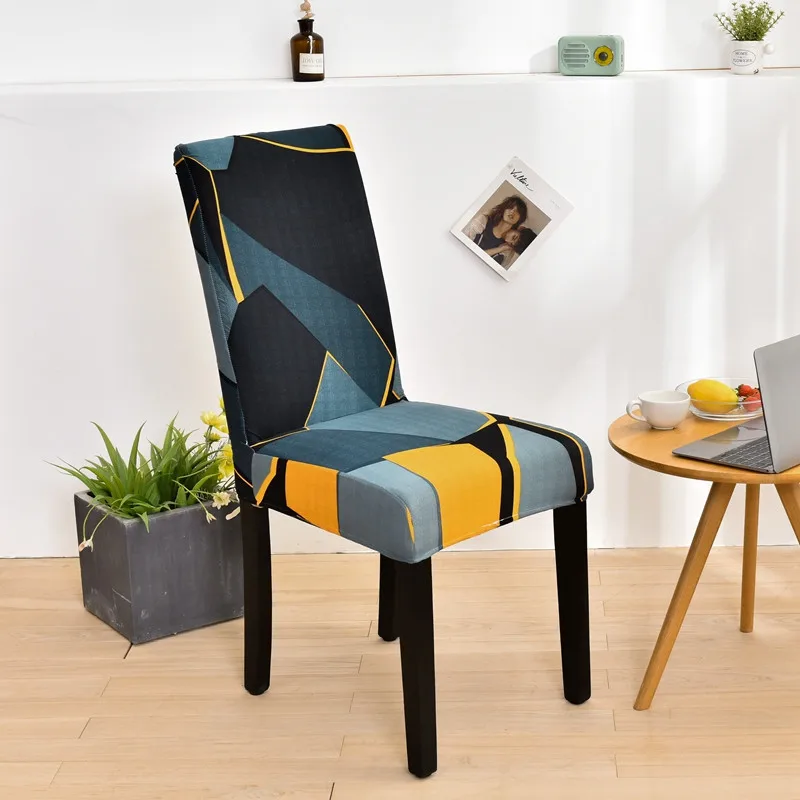 Spandex Chair Covers Geometric Elastic Chair Slipcover Case Protector for Hotel Banquet Wedding Dining Room Decoration 3