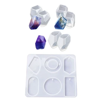 

7 Pcs Assorted DIY Silicone Mold, 1 Pcs Pendant Mould & 6 Pcs Decoration Mould