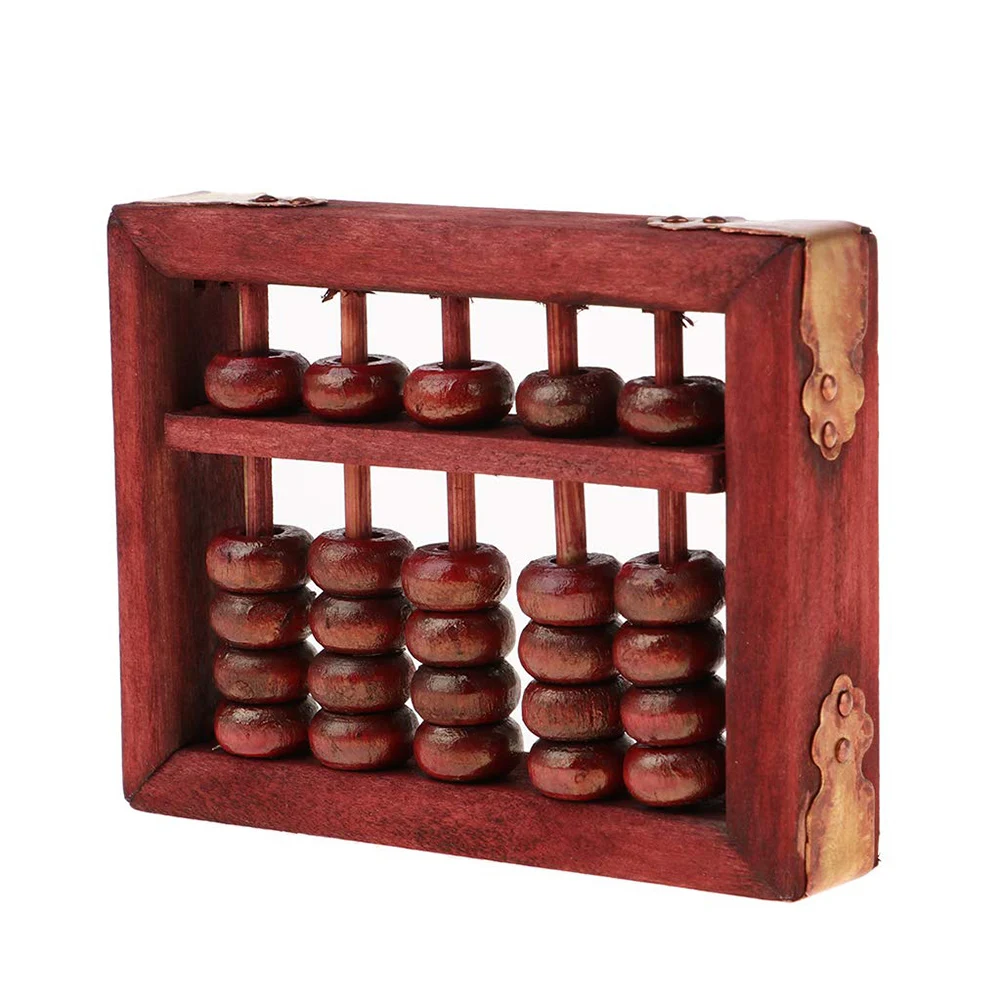 Классический деревянный 5 цифр Abacus китайский калькулятор рамка Дети Математика Образование инструмент