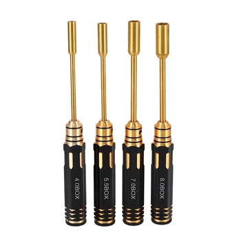 

FBIL-For RC HSP Hex Nut Key Socket Screwdriver Wrench Socket 4.0 5.5 7.0 8.0MM Tool for RC Drone Model