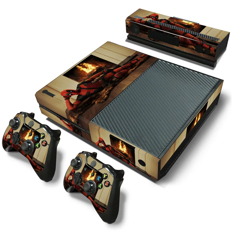 Marvel Spiderman Deadpool Sticker for XBOX ONE Skin Sticker Console and Controllers for XBOX ONE Gamepad Controller Decal 