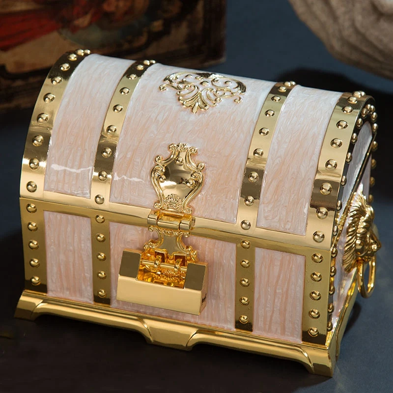 Шкатулка для украшений, Ретро стиль, с замком, шкатулка для украшений, европейская креативная Пиратская шкатулка для украшений, Подарочная коробка для украшений