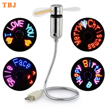 

USB LED RGB Programmable Fan for PC Laptop Notebook Desktops Flexible Gooseneck Mini USB Programmable Fan