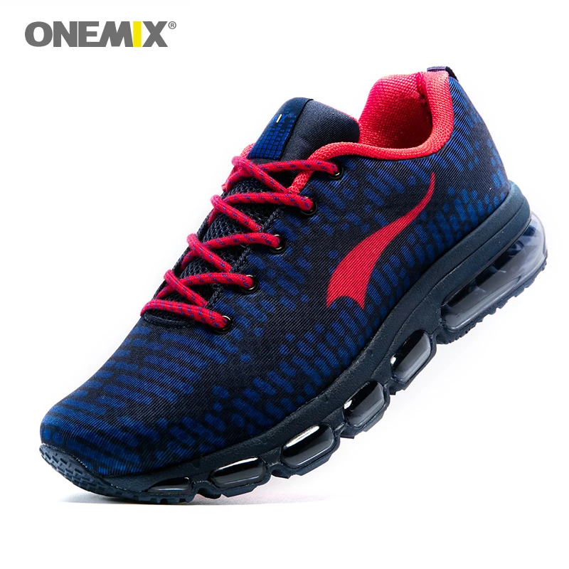 

ONEMIX Men's Trainers Road Running Shoes Breathable Mesh Reflective Women Sneakers Air Cushion Non-slip Fitness Sports Shoes