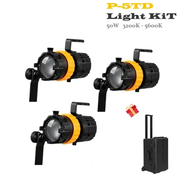 

Falcon Eyes LS P-5TD Mini Pulsar Photography Bi-color 3000K-5600K Studio Video 50W LED Fresnel Camera Spot Light for Camera