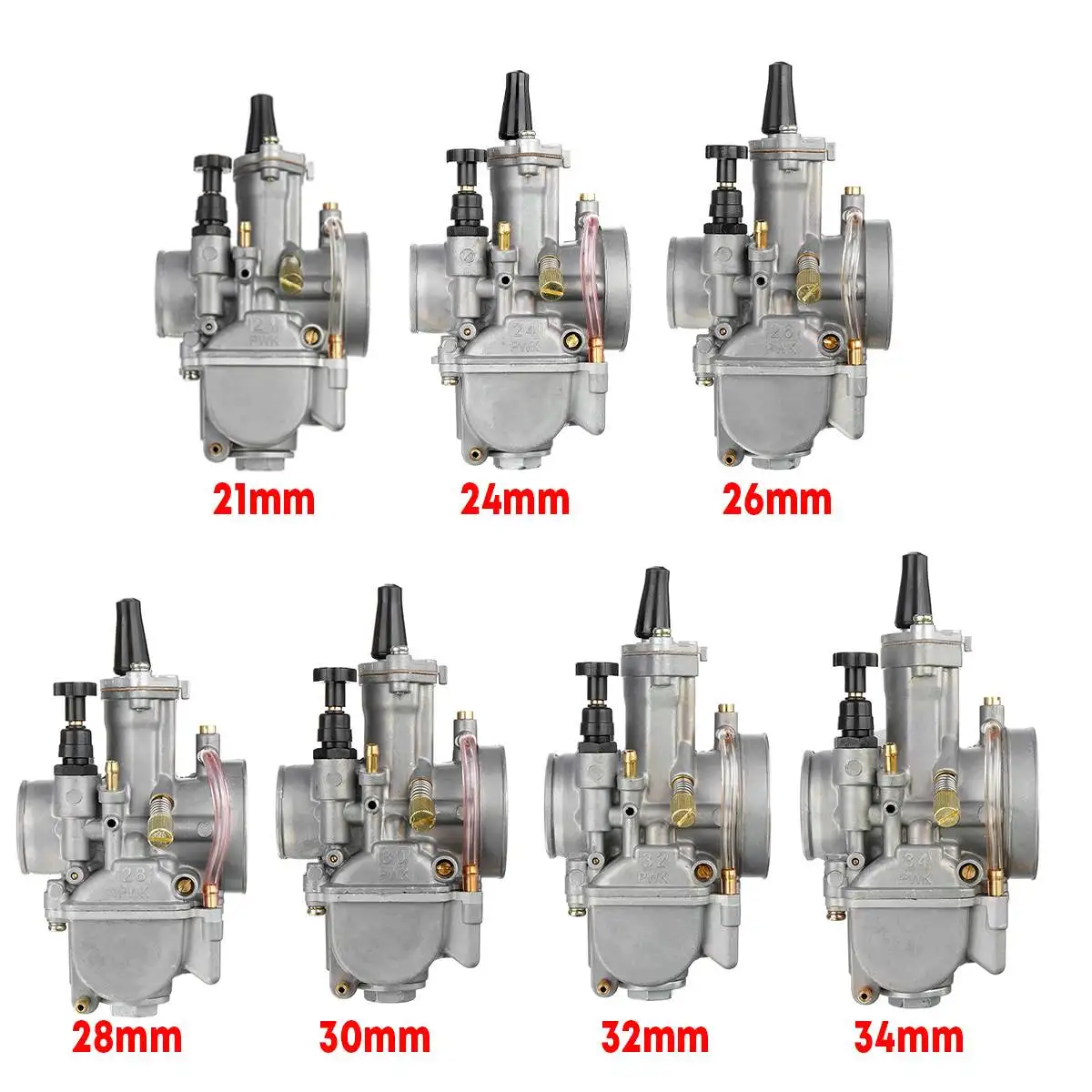 Карбюратора мотоцикла универсальный Carburador Carb Мощность струи для Keihin PWK око 21/24/26/28/30/32/34 мм для 200cc до 250cc двигатель