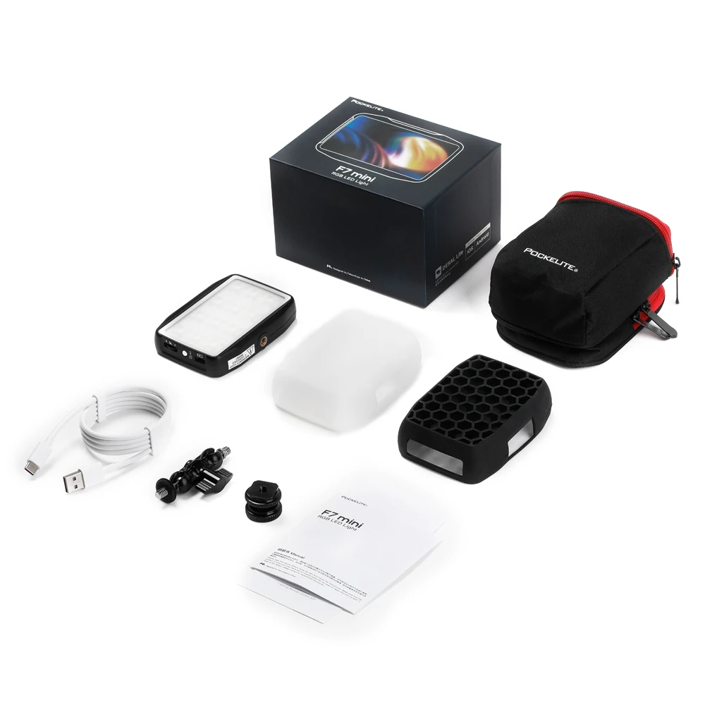 Lâmpada de Preenchimento Portátil para Estúdio Luz na Câmera Falcon Olhos Mini Bolso Rgb Led Vídeo Youtube Vlog Fotografia Iluminação f7 5w - Image 6