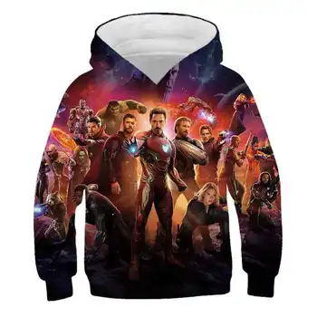 

Avengers Marvel Superhero Iron Man Spider- man Thor Hulk Captain America Hoodies Sweatshirt for Boys hot sale Kid Cartclotheoon