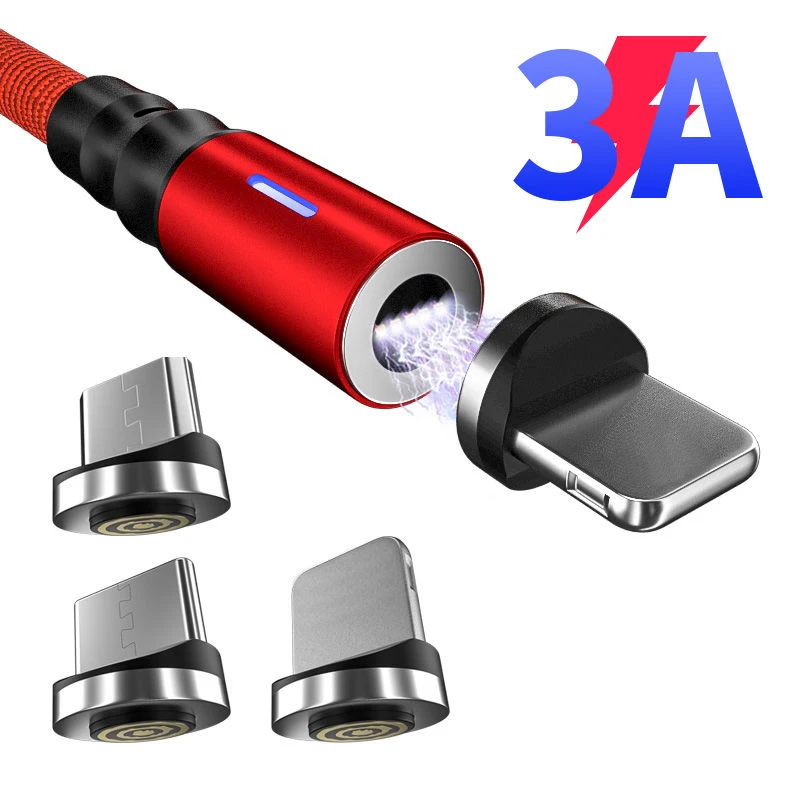 3а Быстрая зарядка USB C Магнитный кабель Поддержка передачи данных тип-c Micro USB кабель для мобильного телефона для iPhone