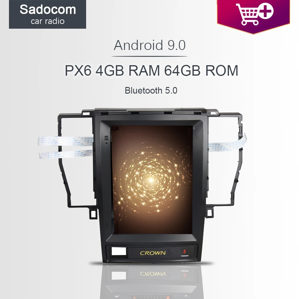 PX6 DSP Tesla 9 7 &quotAndroid 0 для Toyota Crown 2005 2009 Bluetooth 5 автомобильный DVD плеер CarRadio