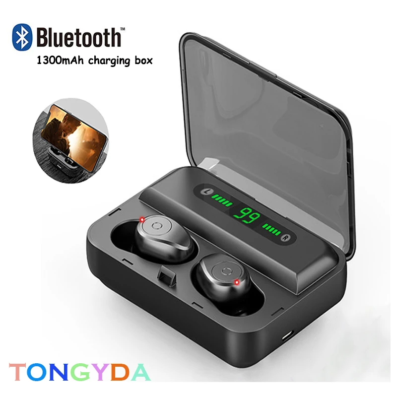  F9 TWS Bluetooth True Wireless Earbuds Bluetooth Earphones Mini TWS Waterproof Headfrees with 2200m