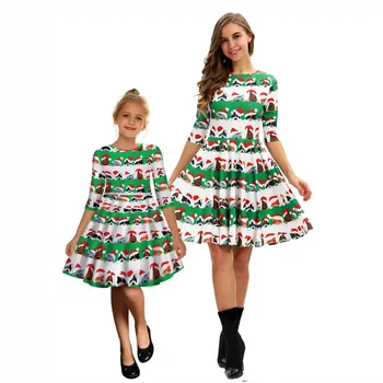 

Dress for Parent Children Christmas Pets Pattern Tenni Skirt Bodybuilding Fitness Ultra Instinc New Fashion Dress for Baby Girls