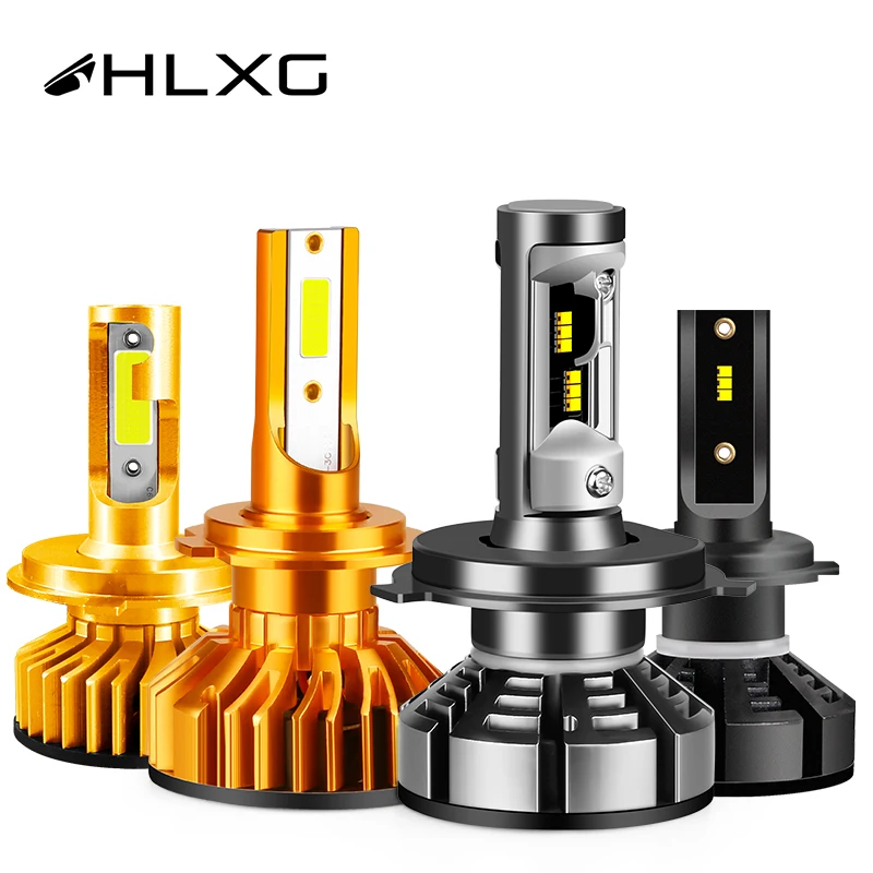 HLXG турбо H7 Led H4 Canbus 12 в супер led H1 H11 HB3 HB4 противотуманные фары с диодными лампами ZES